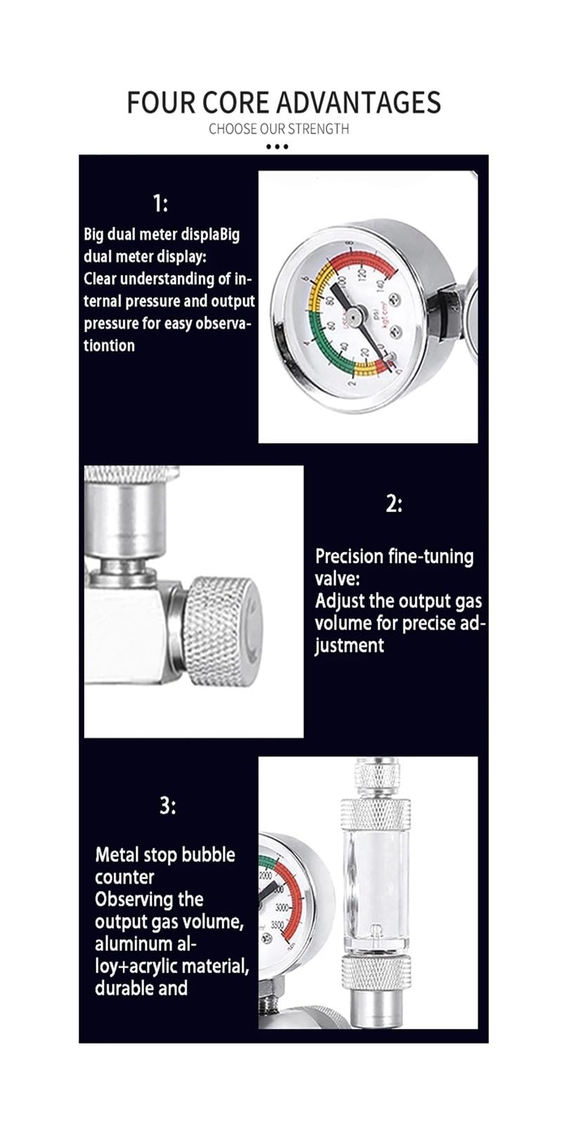 DIY Aquarium CO2 Regulator Magnetic Solenoid Kit Check Valve Fish Tank Accessories CO2 Control System Reactor Generator Set(CGA320)