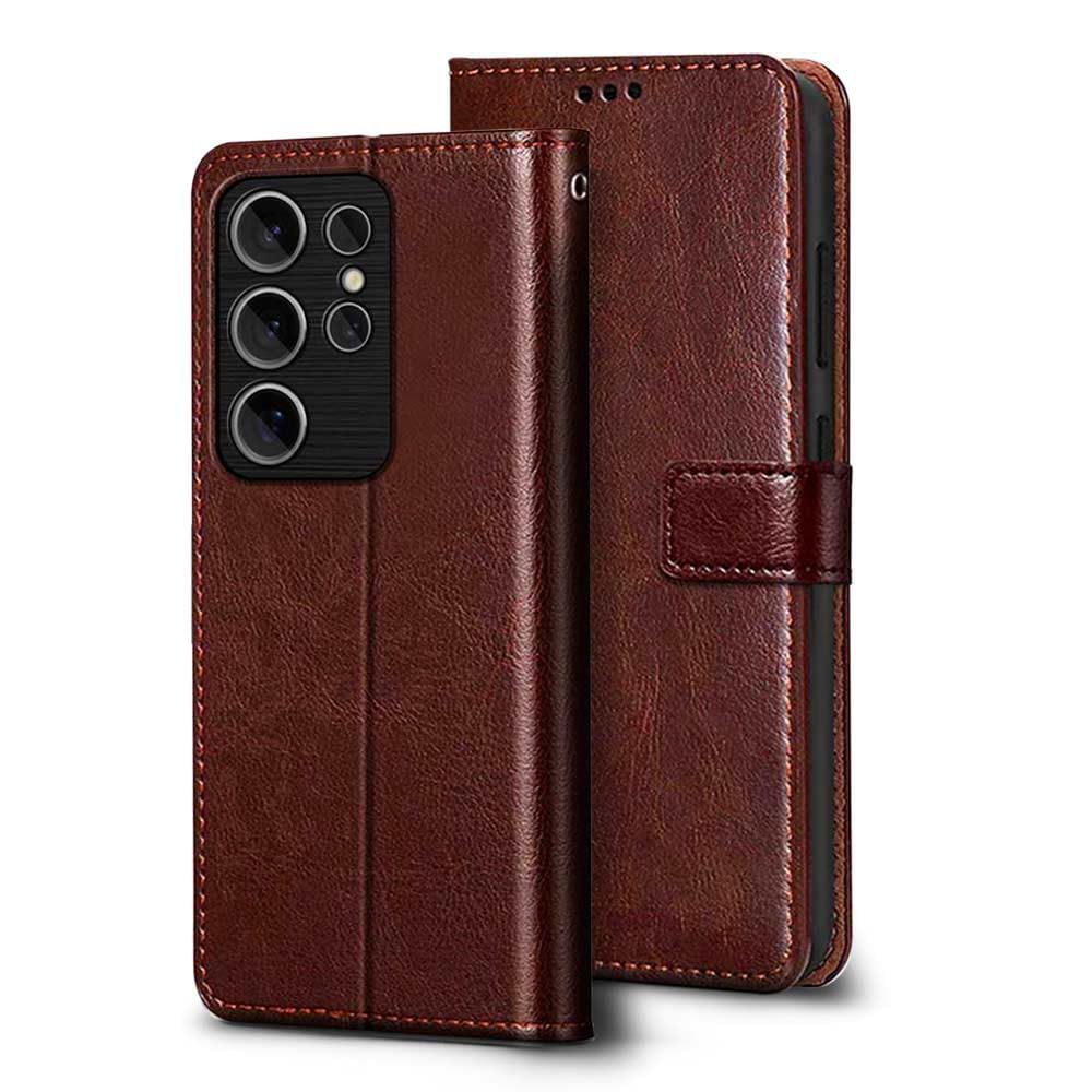 WOW IMAGINE Samsung Galaxy S24 Ultra 5G Back Case Cover Shock Proof Flip Cover (Flexible | Leather Finish | Card Pockets Wallet & Stand | (Chestnut Brown) (B0CXPVSNT8) Amazon Price History, Amazon Price Tracker