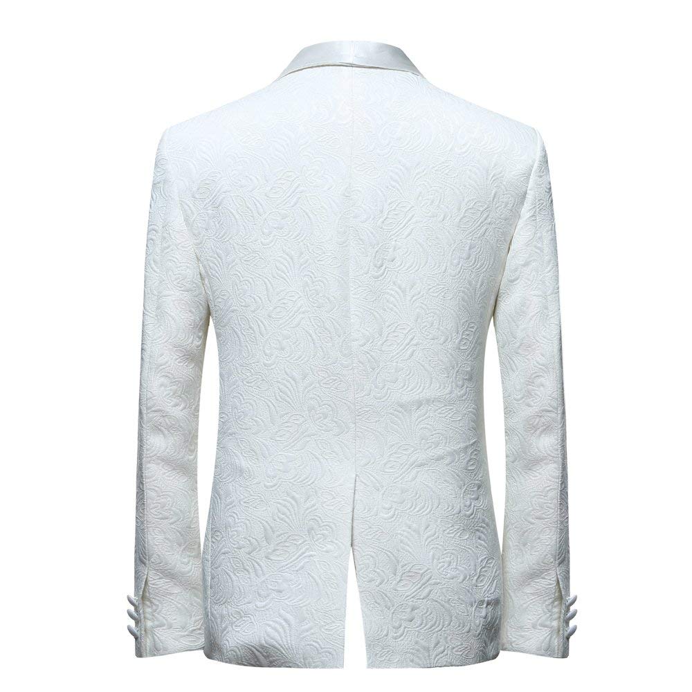 HOTK Uomo Abiti da Cerimonia Eleganti da Ballo con Risvolto Scialle in 2 Pezzi Jacquard su Misura