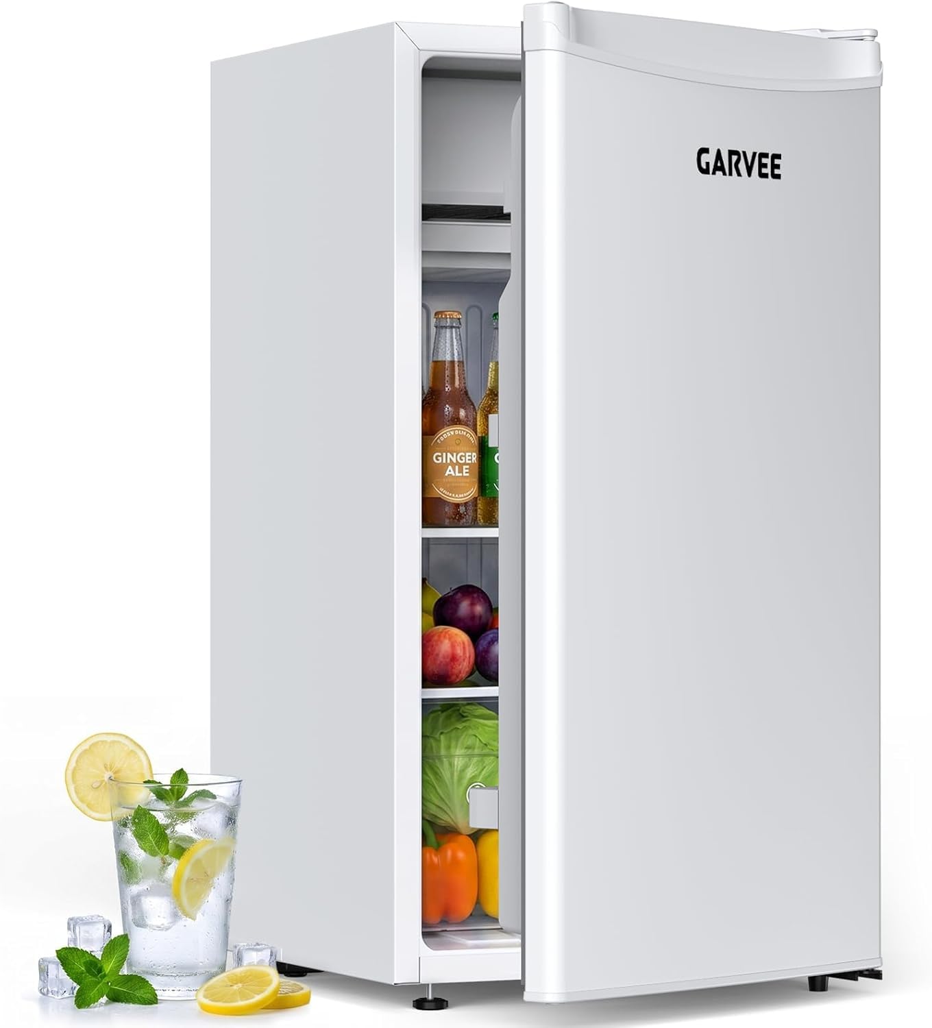 Mini-Kühlschrank 92L mit Gefrierfach 40 dB(A) Weiß Energieklasse E