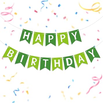 Happy Birthday Banner Green Happy Birthday Sign Birthday Decorations for Birthday Party Backdrop Wall Decor Green Birthdays Sign for Men Women Party Supplies