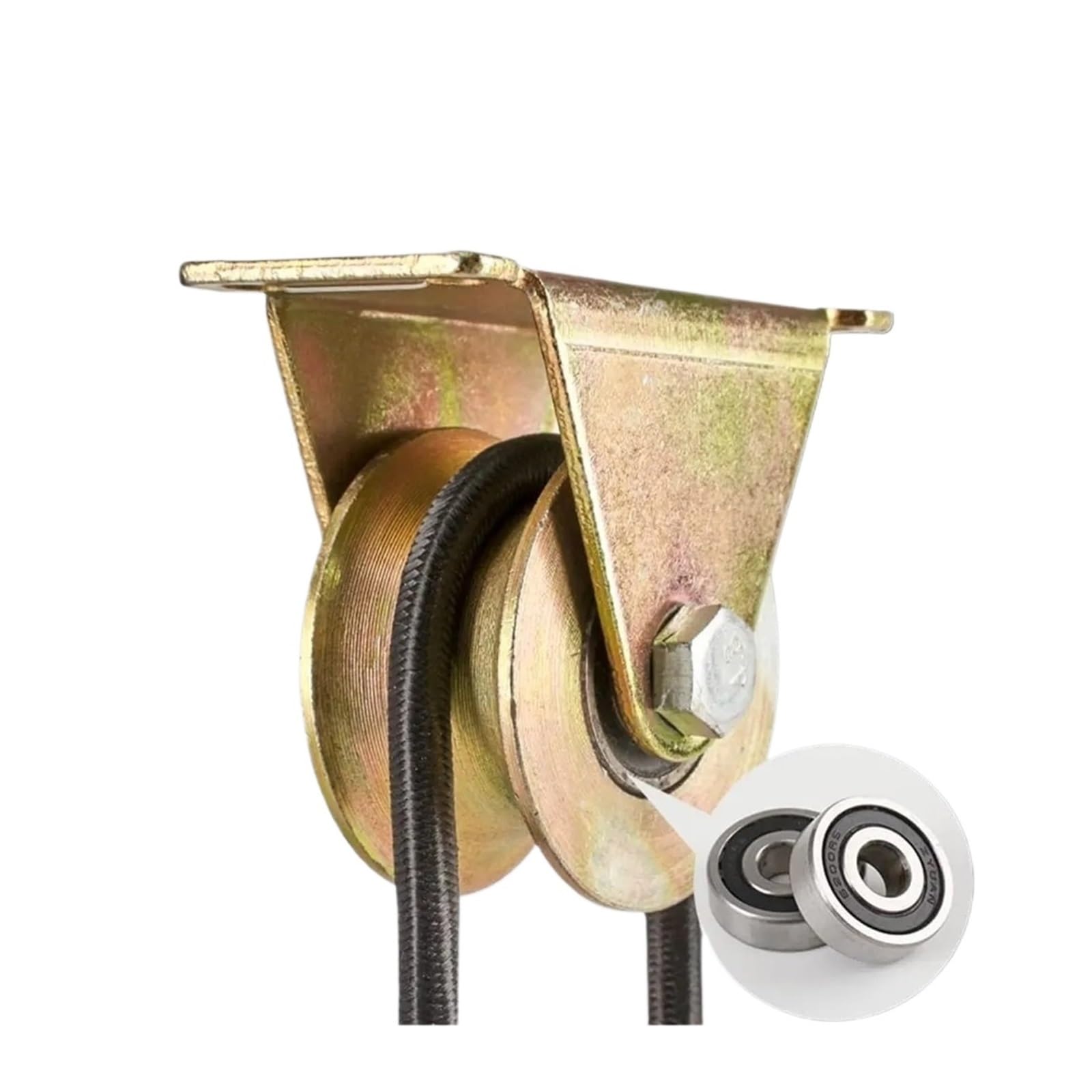 4-teilige V-Nut-Lenkrolle 1-1/4 Zoll, Schiebetorrad, for Rolltore mit umgekehrter Schiene, Schiebetor, Schienen for Industriemaschinen
