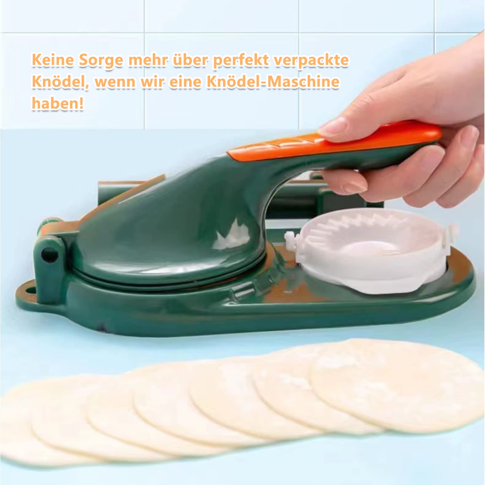 Machine à Dumplings Esshogo 2 En 1 - Moule à Tortellini, Ravioli Et Boulettes - Presse-Pâte Manuel Pratique