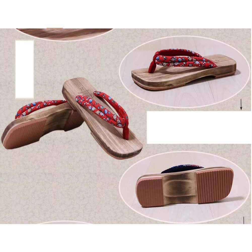 Japanischer Stil Cosplay Sandalen Clogs Paarmodelle Holzpantoffeln Ninja Flip Flop Geta Sandalen für Herren/Damen