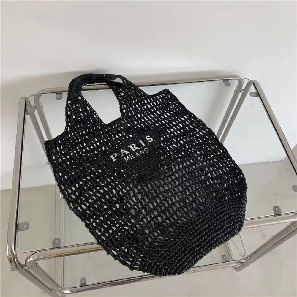 New Woven Bag, Straw Mesh Tote Bag, Beach, Shoulder Bag, Hobo Women, Foldable Large Capacity, for Holiday. - Image 6