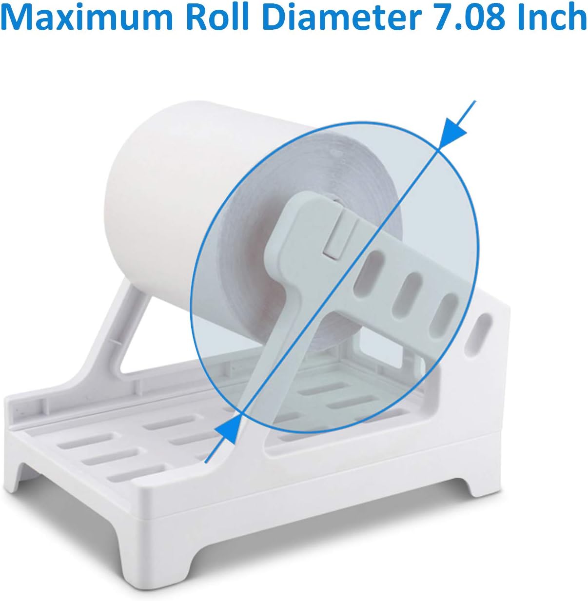 Trohestar Label Holder for Rolls and Fanfold Labels Work with Desktop Label Printer (White) : Office Products