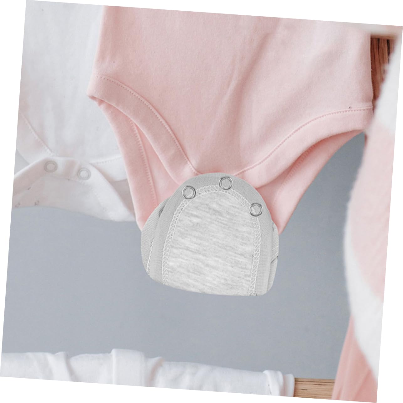 POPETPOP Estensore per Body Ragazza in Cotone Morbido Doppio Strato, 10 Pezzi Bianco Lavabile in Lavatrice, per Allungare Tutine e Pannolini