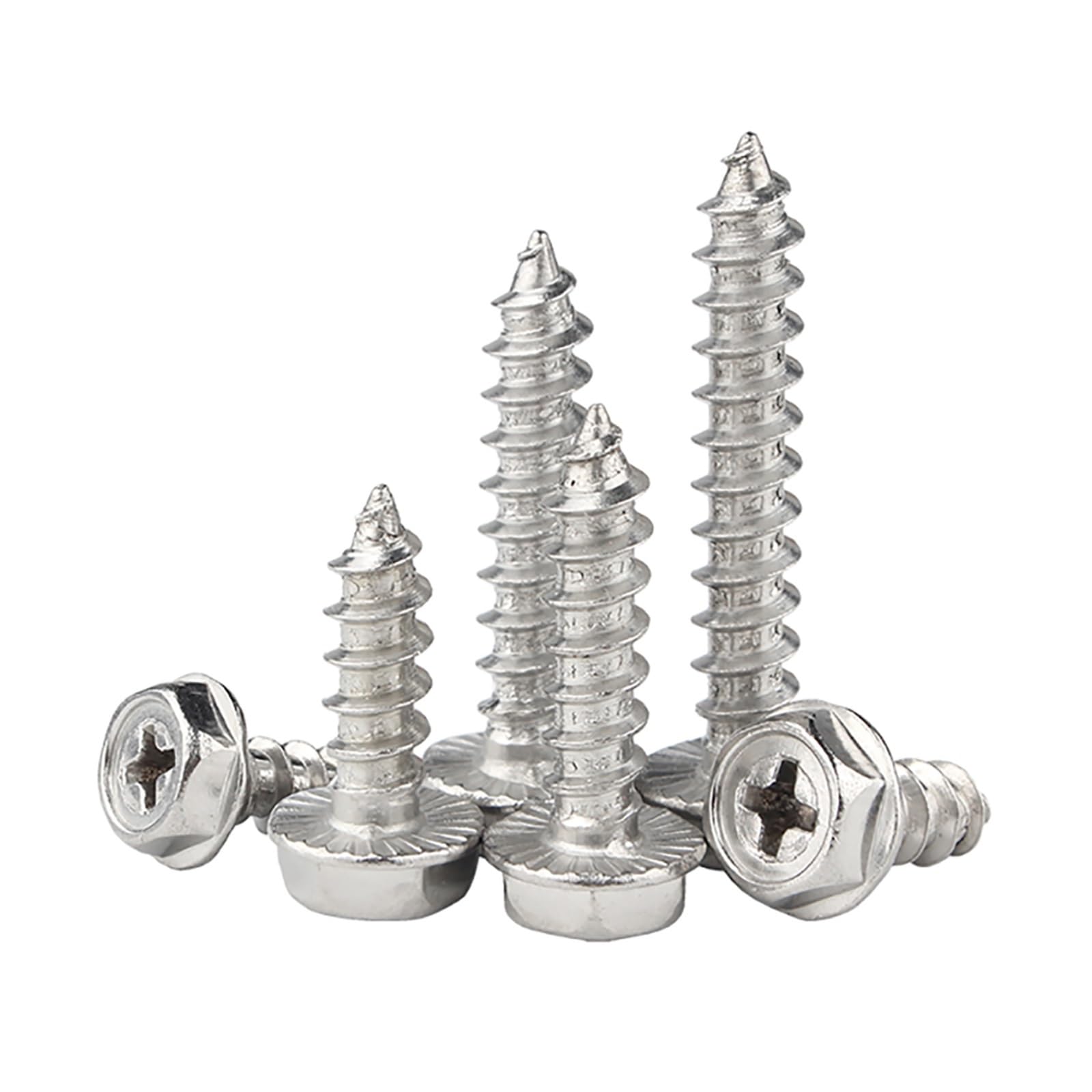 Viti Autofilettanti Testa Esagonale Con Flangia In Acciaio Inox 304 – Phillips M3-M6