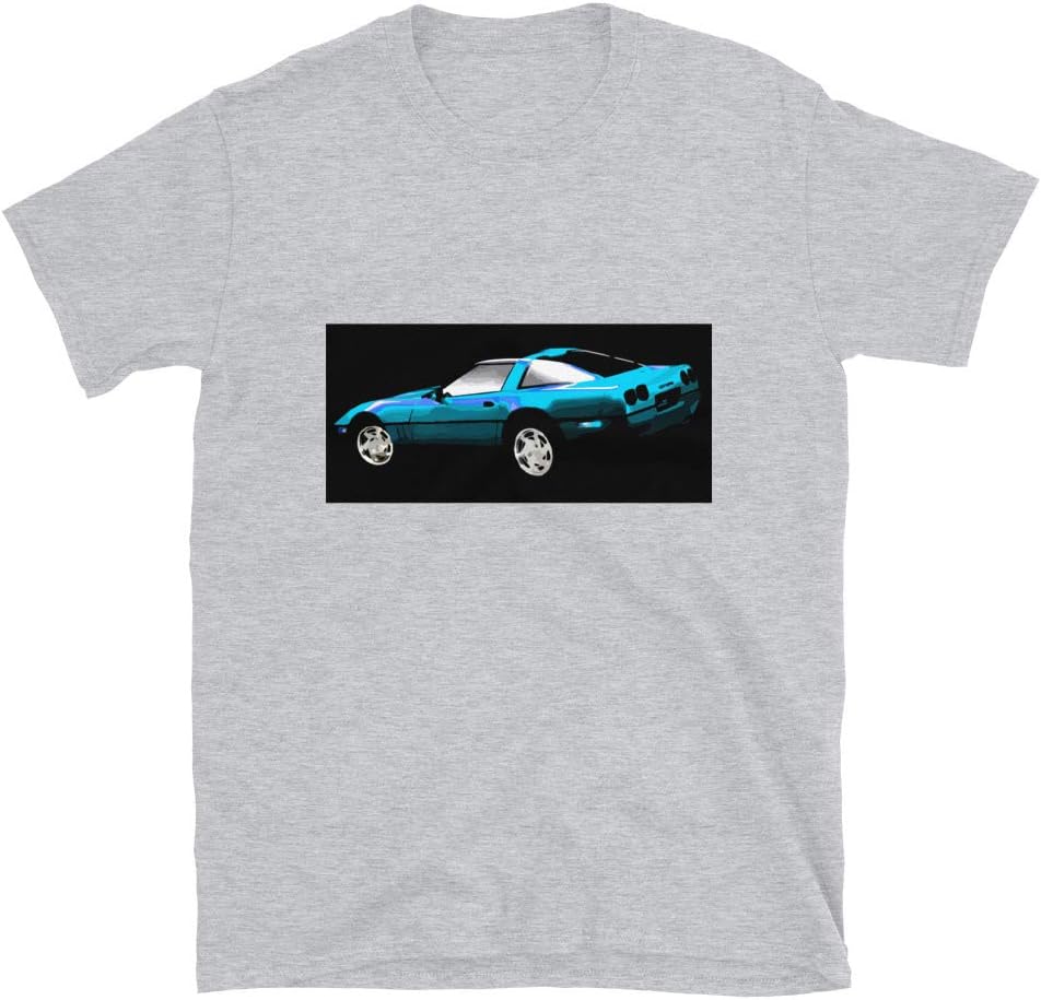 1990 Aqua Teal Sports Car C4 ZR-1 Graphic T-Shirt | Car Enthusiast Gift