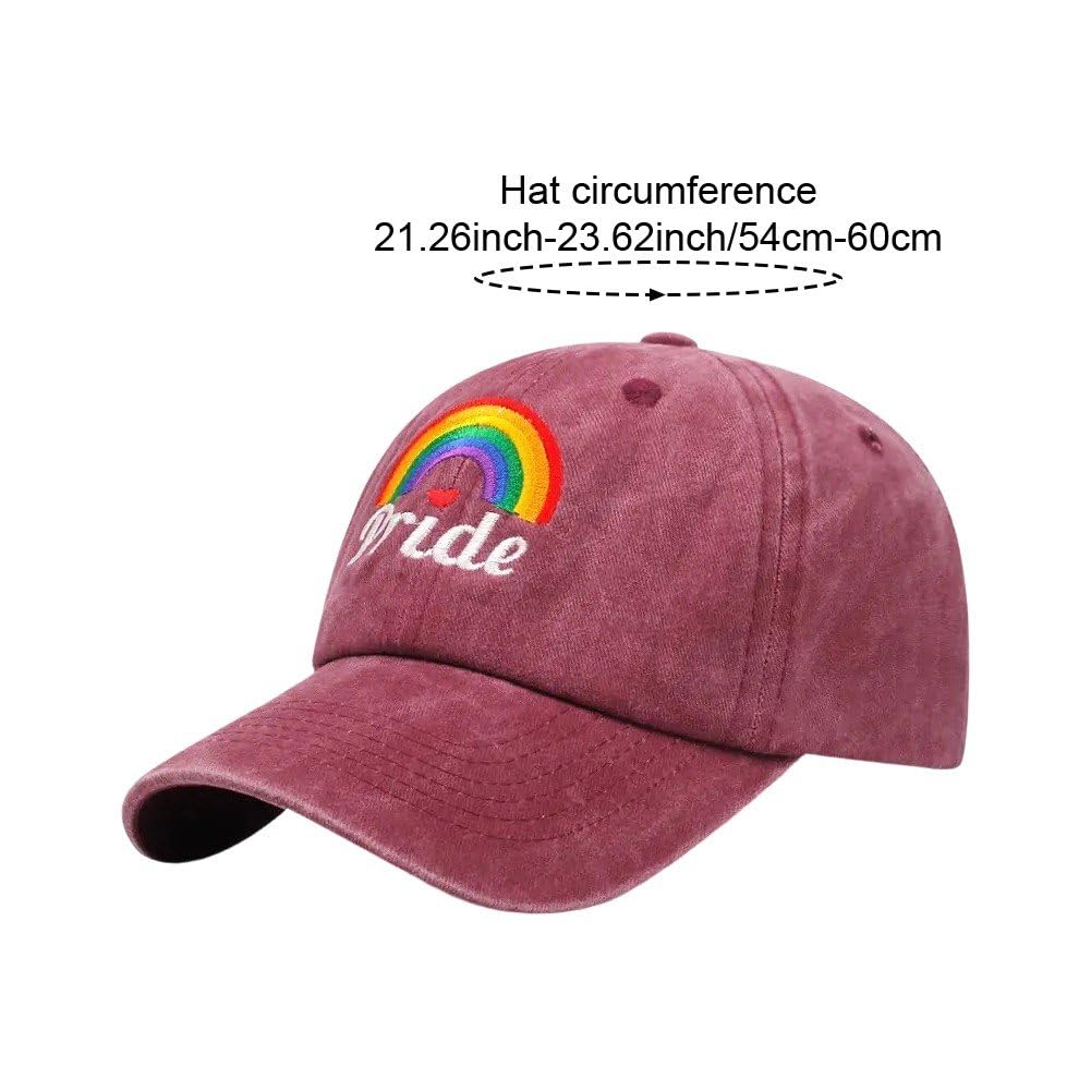 Duma tęczowa haftowana czapka z daszkiem moda lgbt czapka unisex sportowa czapka do biegania wędkarstwo golf na zewnątrz