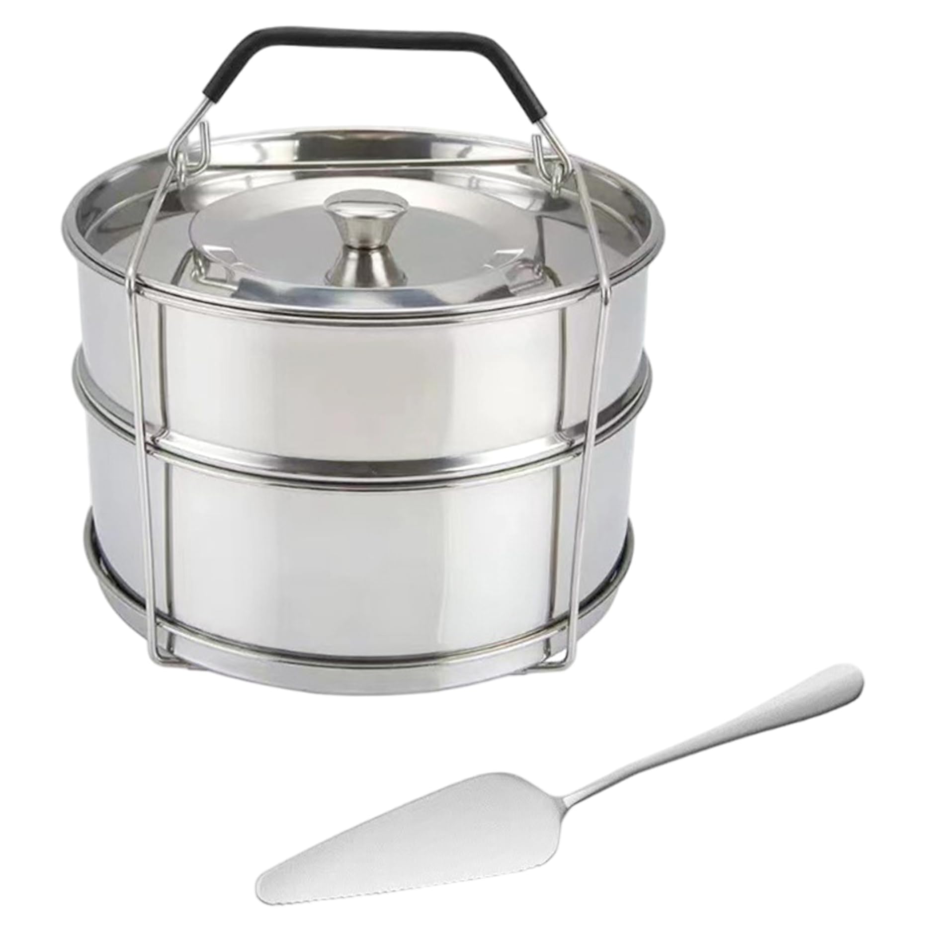 Cesta de vapor para olla de acero inoxidable apilable de dos niveles enteros