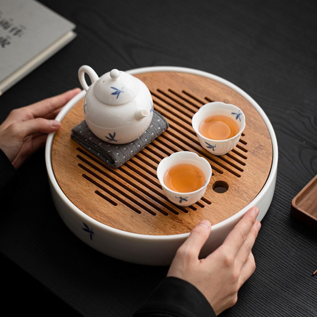 Vassoio da tè Moderno Vassoio Da Tè In Ceramica Dipinto A Mano For La Casa, Soggiorno, Leggero, Lussuoso Vassoio For Infusione A Secco, Piccolo Set Da Tè For La Conservazione Dell'acqua Vassoio da por