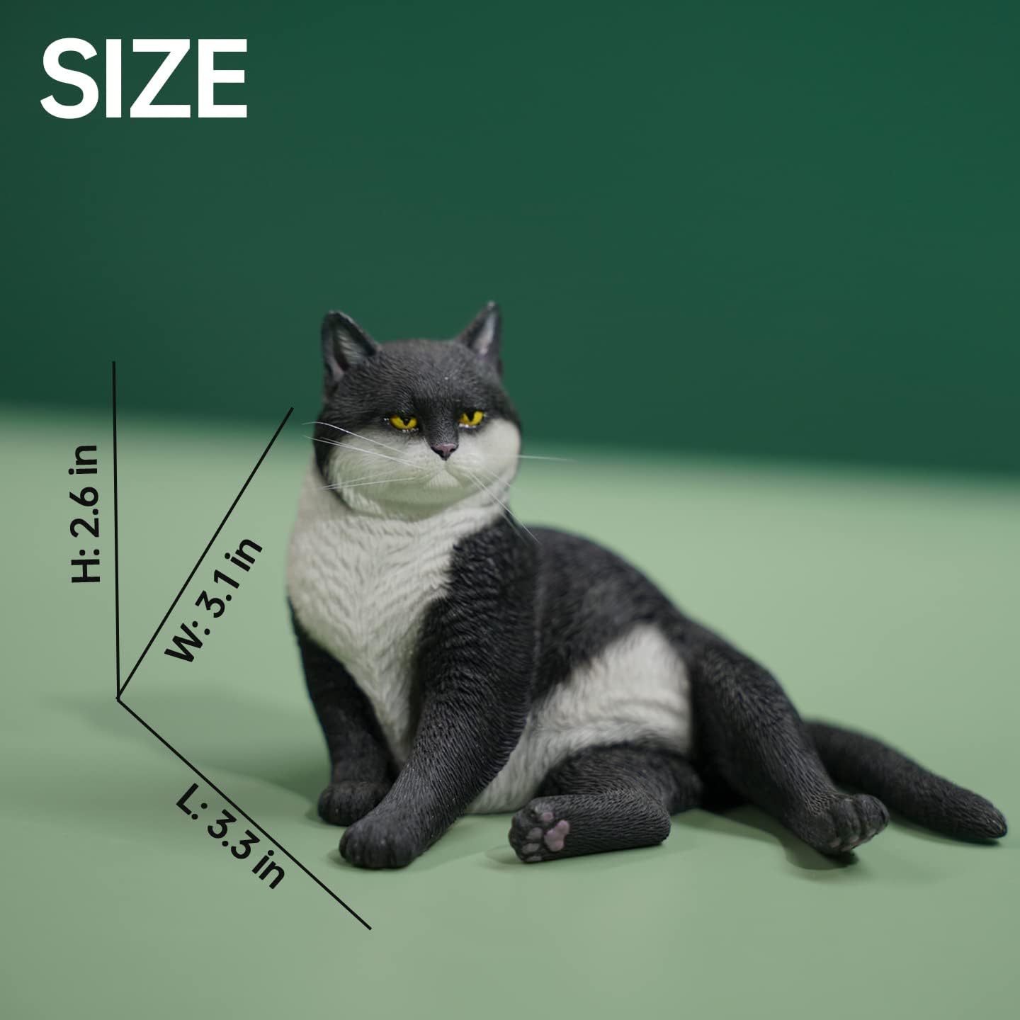 MMOS X JXK Statue of A Lying Pet Cat with Intricate Details Gift for Cat Lovers