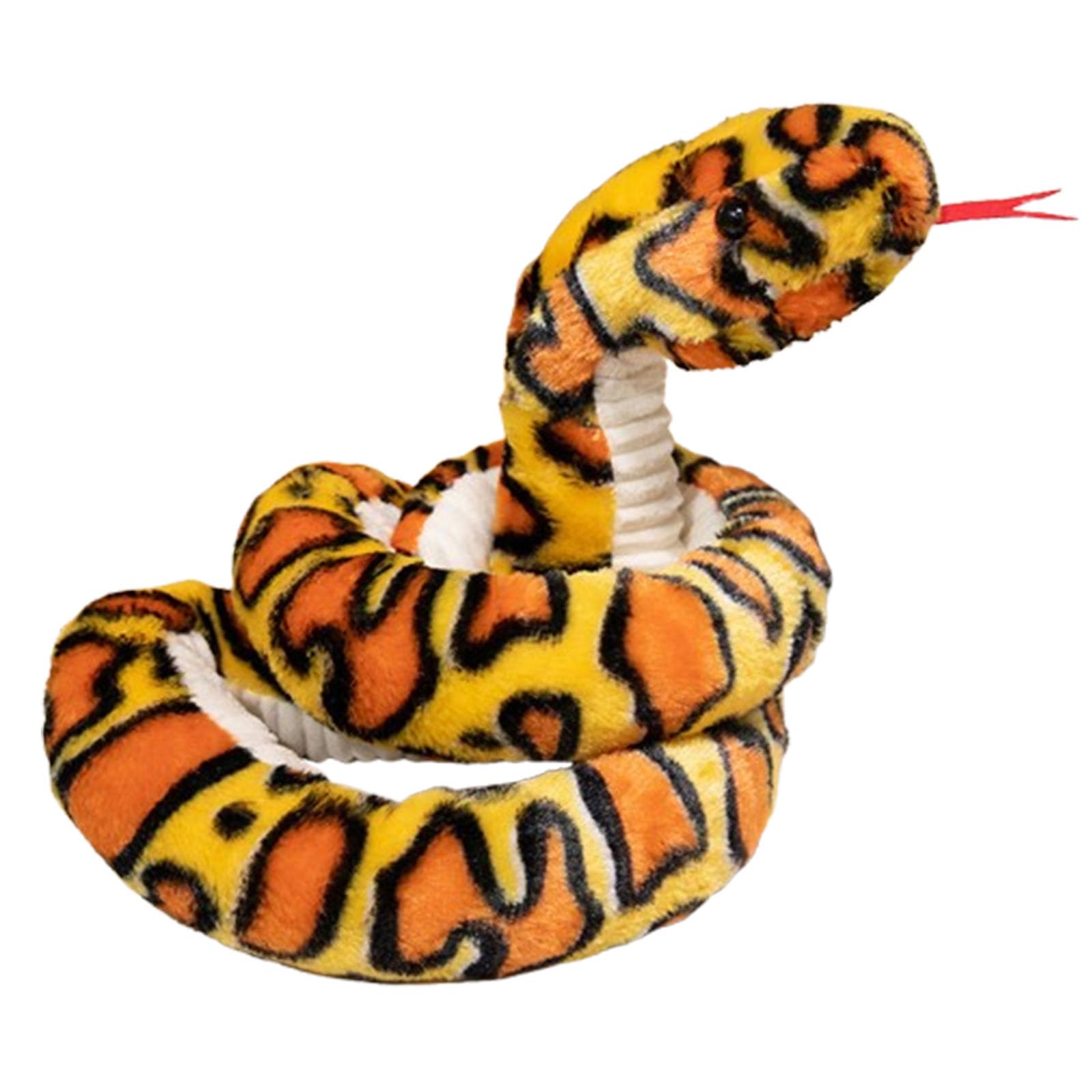 Snake Plush Toy, Python Stuffed Animal, Soft Stuffed Snake 3D, Snake Pillow Doll Toys, Anaconda Fake Snakes for Ricky Creepy Prank, Animal Hugging Doll for Kids Friends Birthday (Yellow,120cm)