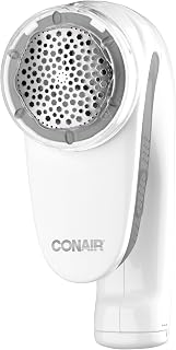 Conair CLS2XE - Eliminador de Pelusas, afeitadora antibulos Recargable para Ropa y Tejidos, Mango ergonómico, Cabeza Ancha, Color Blanco