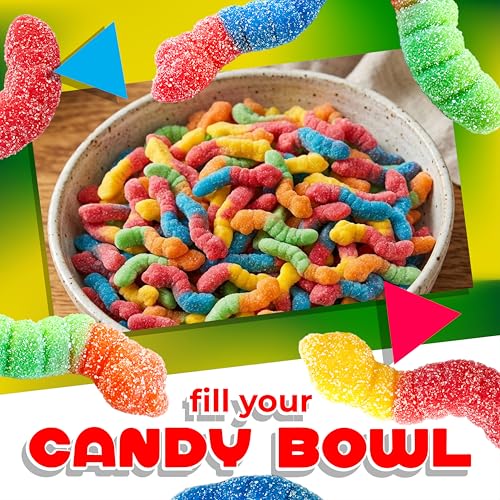 Sour Gummy Worms Candy, Fruit Flavored Halloween Gummies, 1 Lb Bag | Halloween Candy, Classic Gummy Candy - image 4