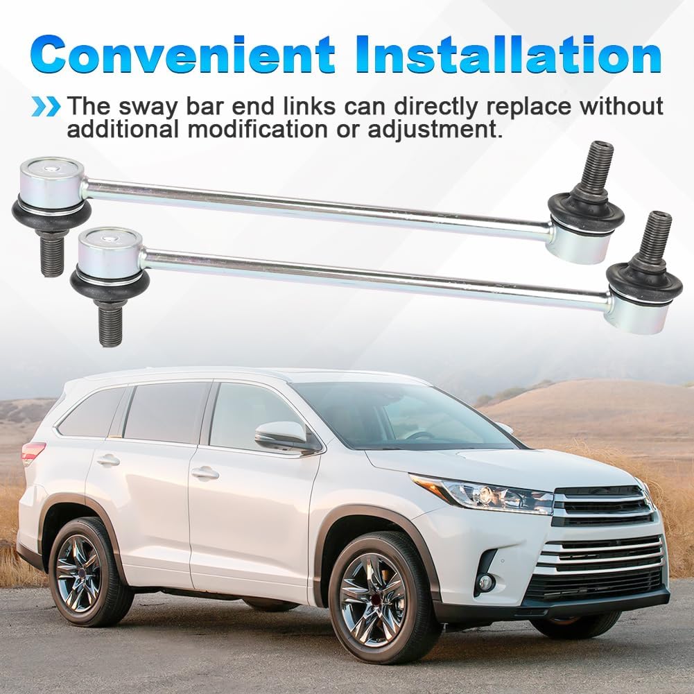 2PCS Front Stabilizer Sway Bar Links Compatible with Lexus ES300 ES330 RX330 RX350 RX350L RX400h RX450h Toyota Avalon Camry Highlander Solara Venza Replacement for K90344 Sway Bar End Links