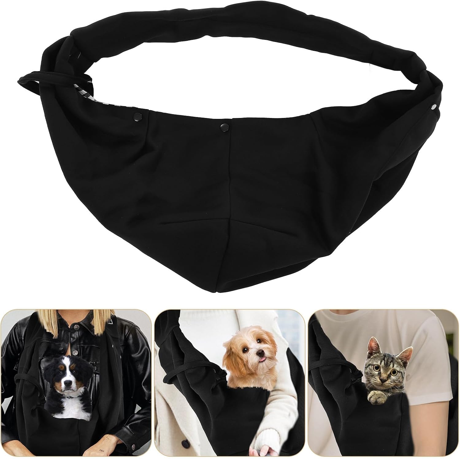 Portable Dog Sling Carrier Lightweight Polyester Pet Hanging Bag for Walking Hiking Travel Safe Comfortable for Cats Puppies Pets
