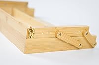 Vista 7 de Premium Bamboo Easy Under Mounting Cabinet Spice Storage Rack designed with magnetic closure and locking mechanism