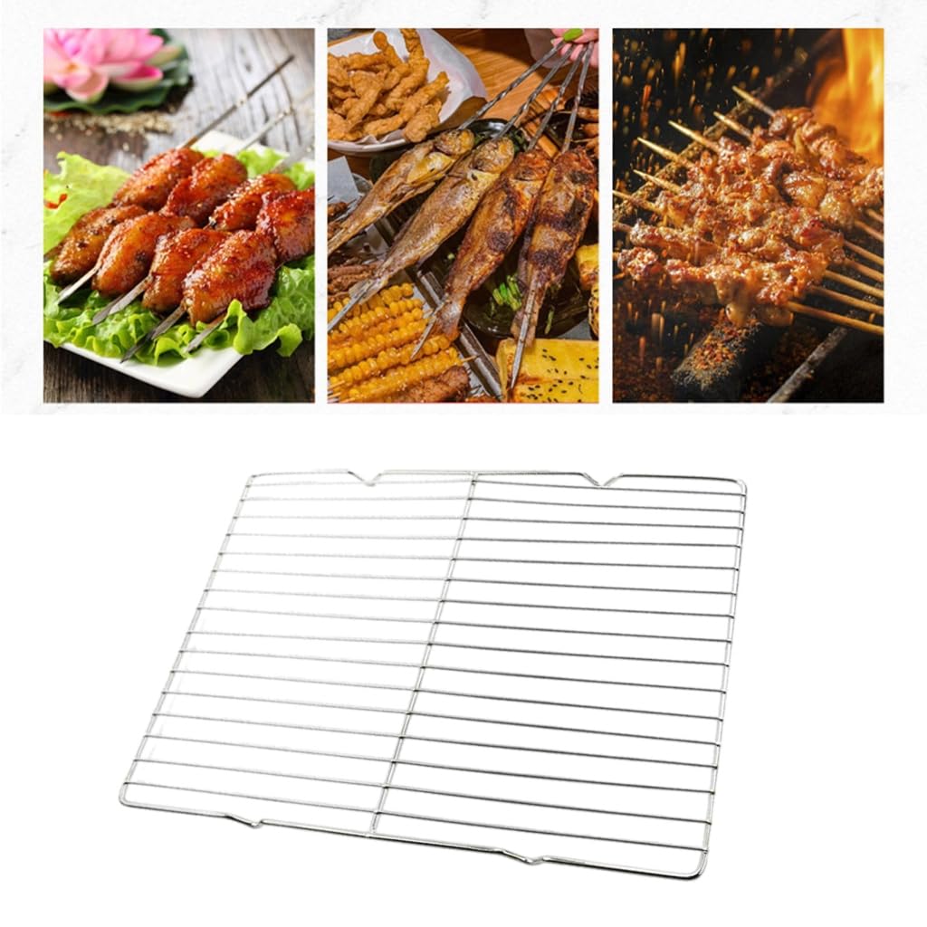 2pcs Facile da Usare Griglia di Raffreddamento Rack di Raffreddamento In Acciaio Inox Griglia di Cottura Per Raffreddare Prodotti Da Forno e
