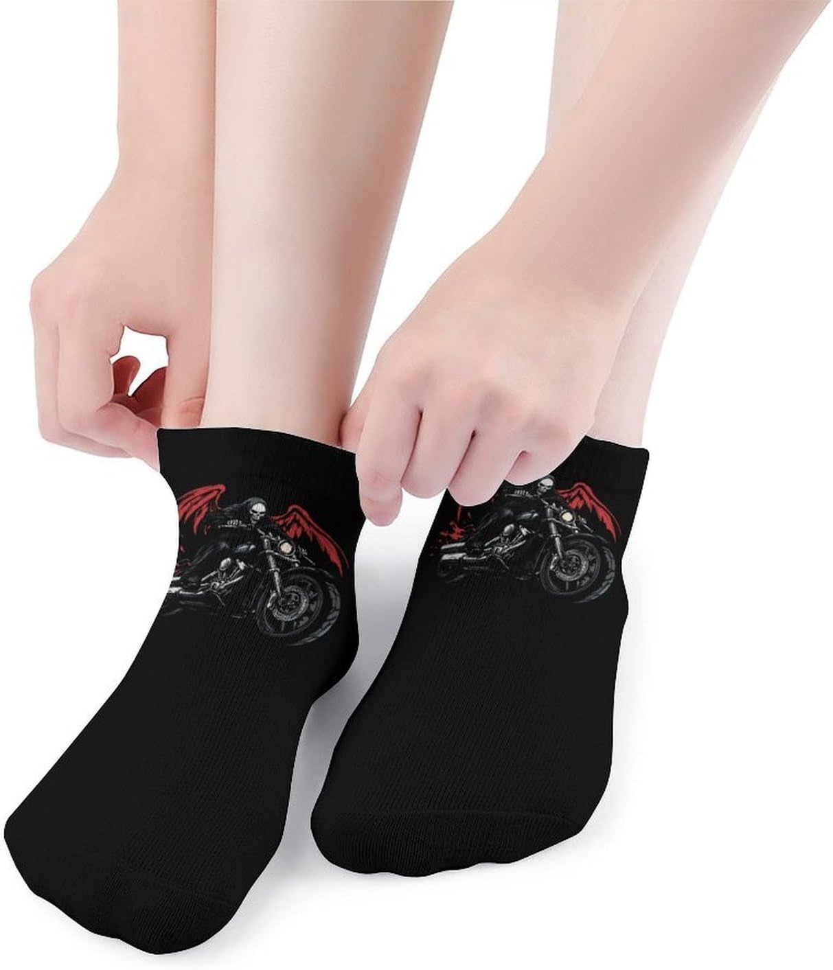 Nightriders Death Mens Socks No Show Low Cut Ankle Sock for Sports