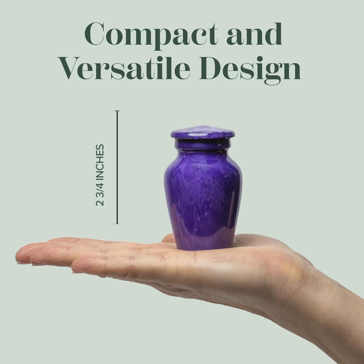 Eternal Harmony Small Keepsake Urn 4-Pack, Male & Female Mini Keepsake Urns for Human Ashes with Elegant Finishes, Secure Seal & Velvet Bag, Small Urns for Ashes Up to 3 Cubic Inches (Violet Milo) image 5