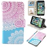 UrSpeedtekLive iPhone 7/iPhone 8 Wallet Case, Premium PU Leather Flip Case Cover w/Card Slots & Kickstand for Apple iPhone 7 (2016) / iPhone 8 (2017)