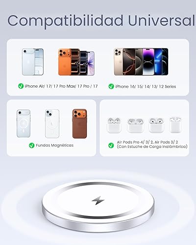 Miniatura 6 de para Apple Cargador Mag-Safe 2 Pack, Cargador Inalámbrico Magnético para iPhone 17/17 Pro/17 Pro Max/Air/16 15 14 13 12 Pro Max Plus mini,