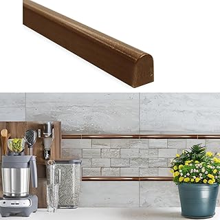 Tenedos Metallic Bronze Wall Tile Trim 1/2x12 Pencil Decor Edge Transition Cap Liner Finish for Shower Tile Border, Kitchen Backsplash (1 Piece)