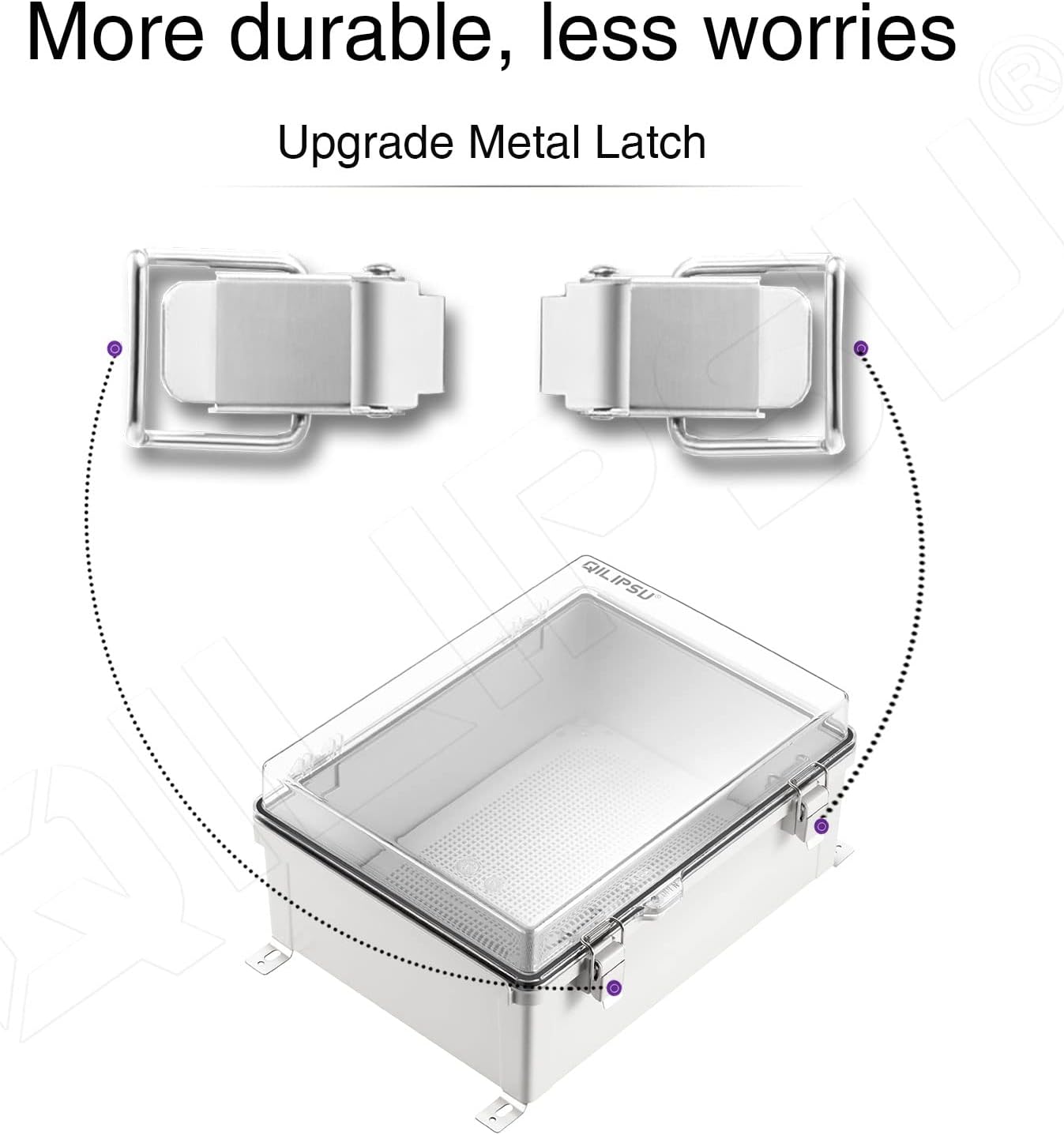 Gеt Pорulаr оƒƒеr QILIPSU Clear Hinged Cover Stainless Steel Latch 370x270x150mm Junction Box with Mounting Plate, ABS Plastic DIY Electrical Project Case IP67 Waterproof Dustproof Enclosure Grey (14.6x10.6x5.9 CC)