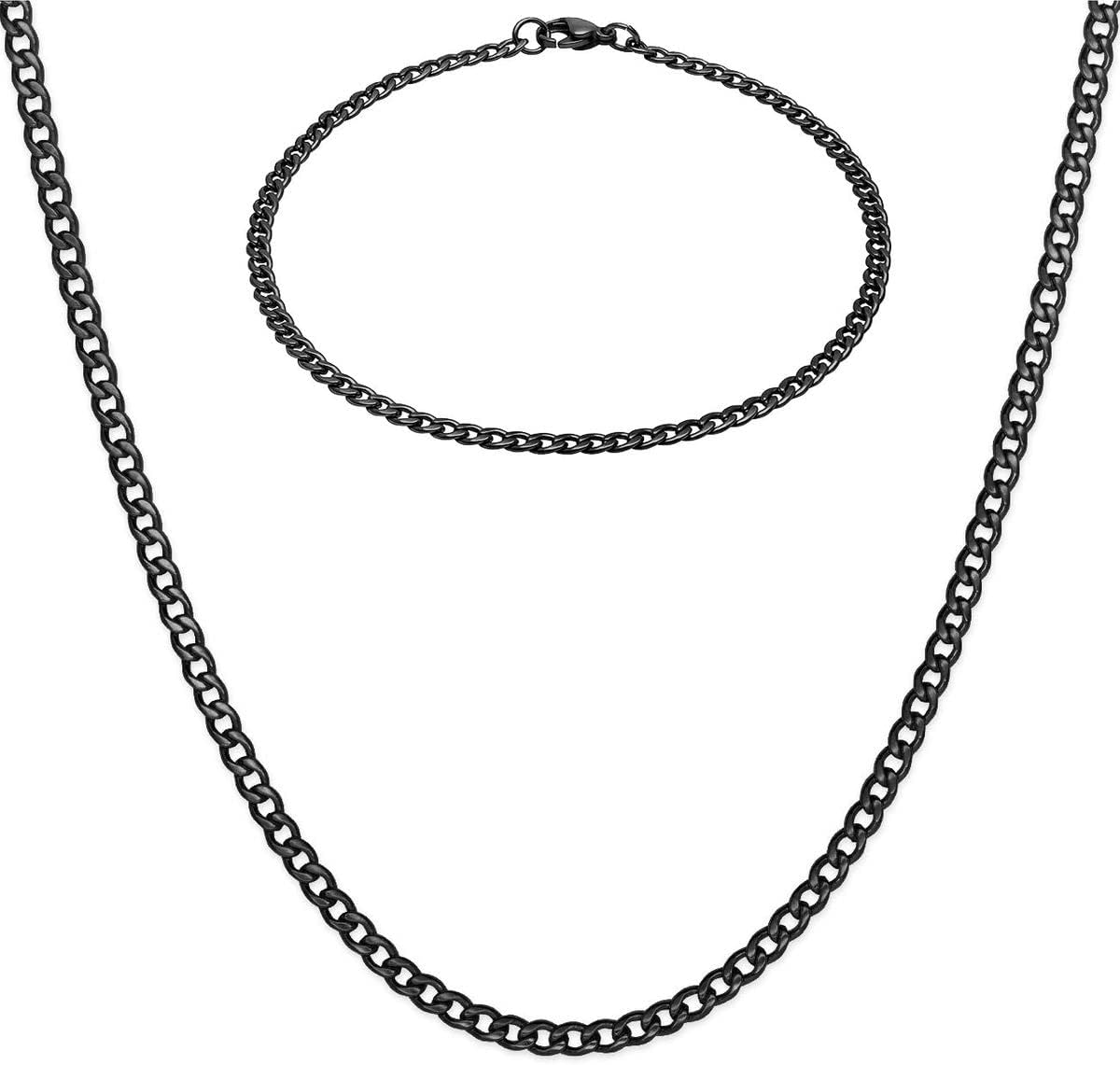 Soul-Cats Cats Collier En Cuir Et Acier Inoxydable Avec Fermeture à Levier à Pression Noir/marron/marron Foncé Longueur 42-60 Cm 3 épaisseurs 3 4 5 Mm, 3 Mm, Schwarz, 42 Cm