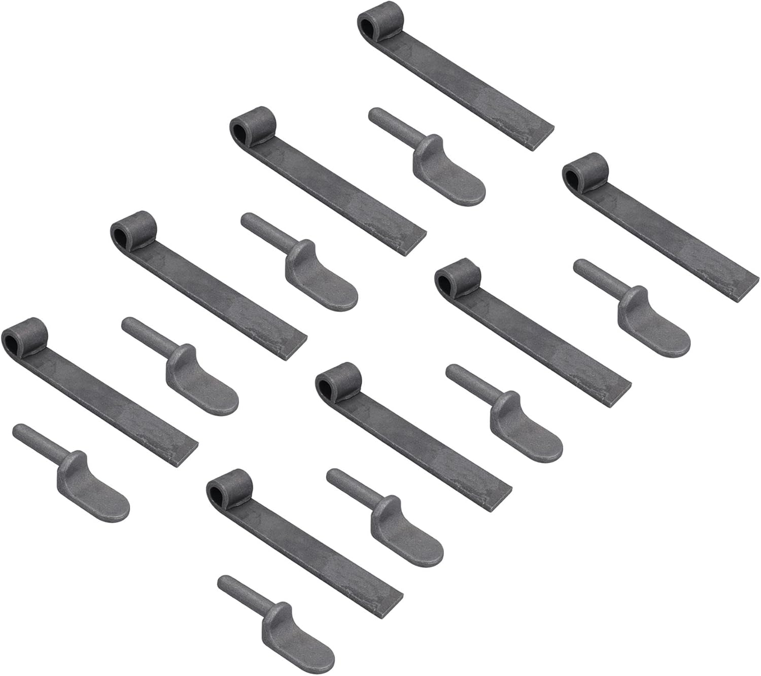 Tailgate Straight Hinge 150 x 30mm + 12.5mm Weld on Gudgeon Pin Self Colour 2pk