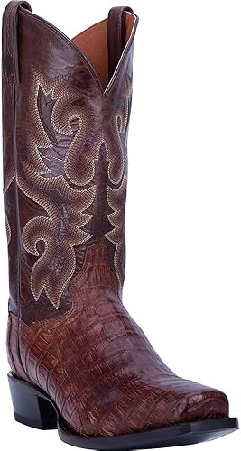 Miniatura 2 de Dan Post Botas de vestir bordadas Bayou para hombre con punta cuadrada a media pantorrilla - marrón