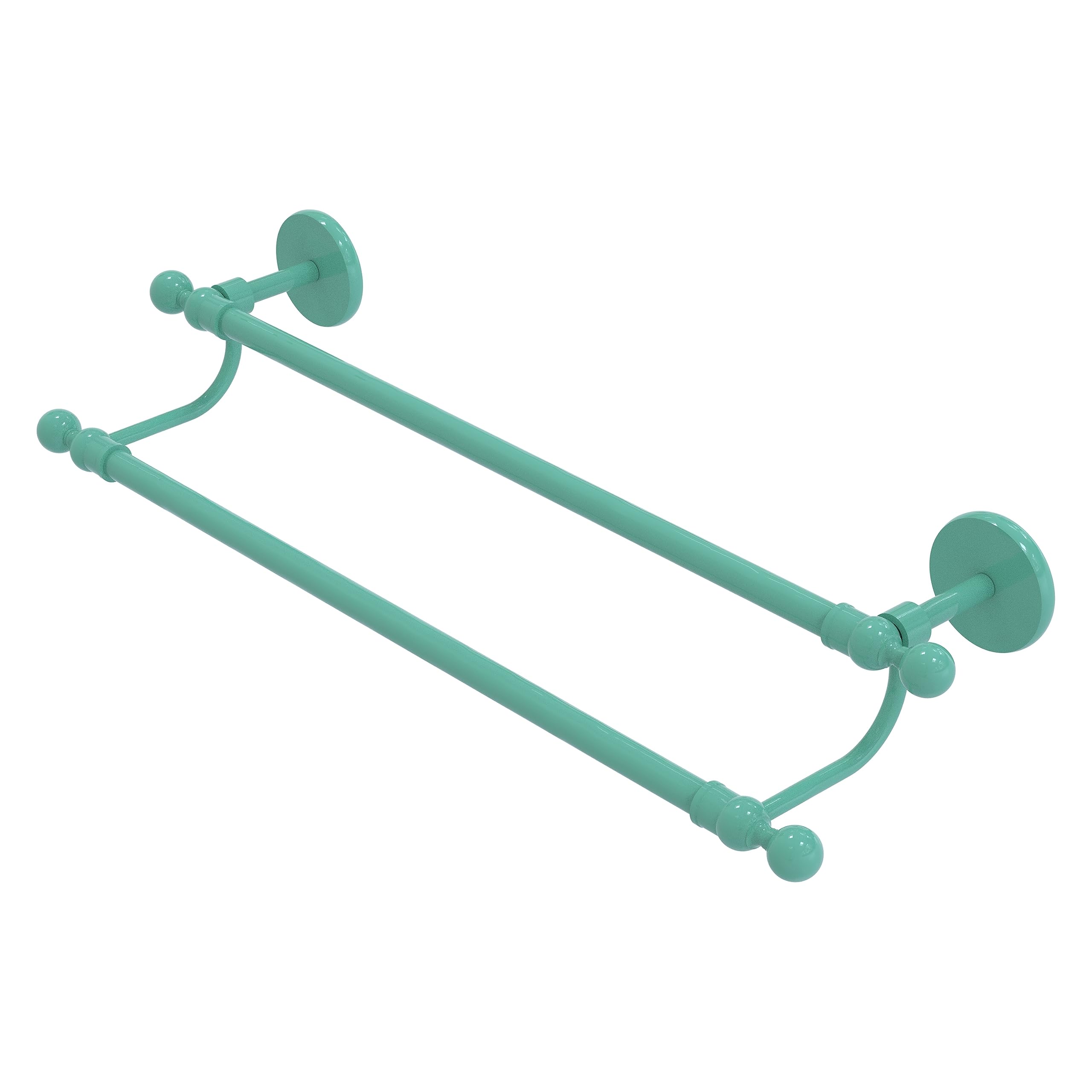 Porte-serviettes double vert écume de mer pour une salle d'eau style spa naturel