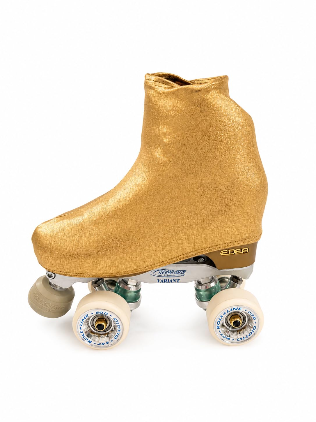 Cubre patín para niña y Mujer, Funda PatinSkate, Professional Skating, Patinaje Hielo,artístico o en línea. 180 Densidad. Talla Universal Adulto y niños. Color Brillante Dorado