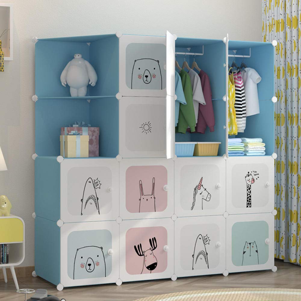 Armario infantil de plástico con dibujos animados para ropa de bebé modelo 14-2