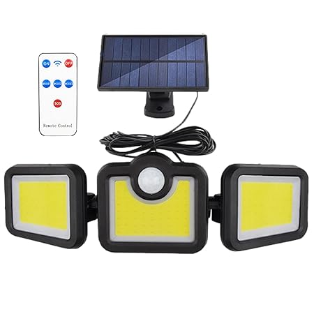 F FABOBJECTS Outdoor Solar Lights Motion Sensor | LED Solar Lights Outdoor Waterproof - Wireless Solar Powered Lights Outdoor for Garden Yard with 3 Lighting