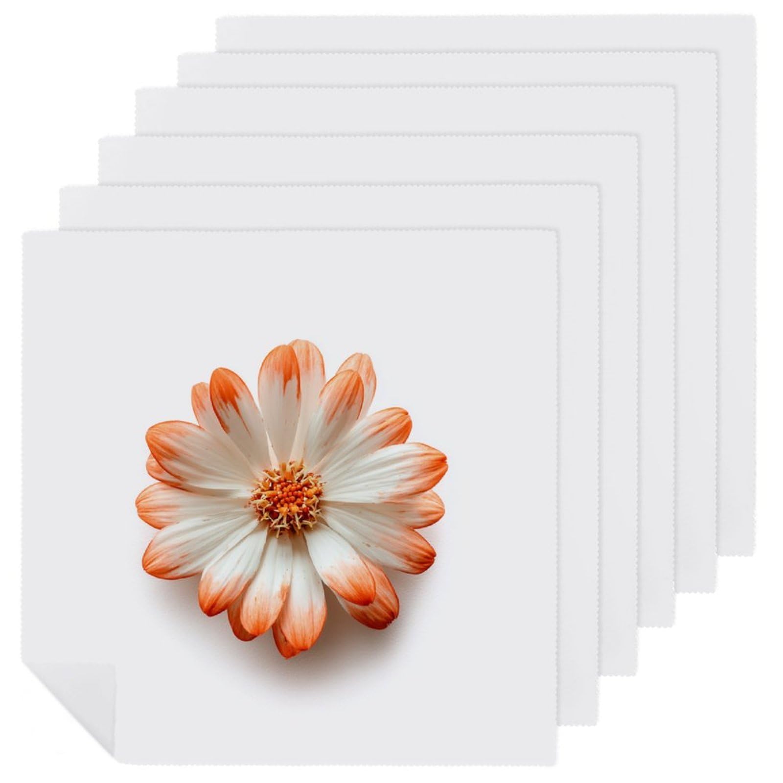 Amazon.com: White Orange Pink Tropical Flower Cloth Napkins Set of