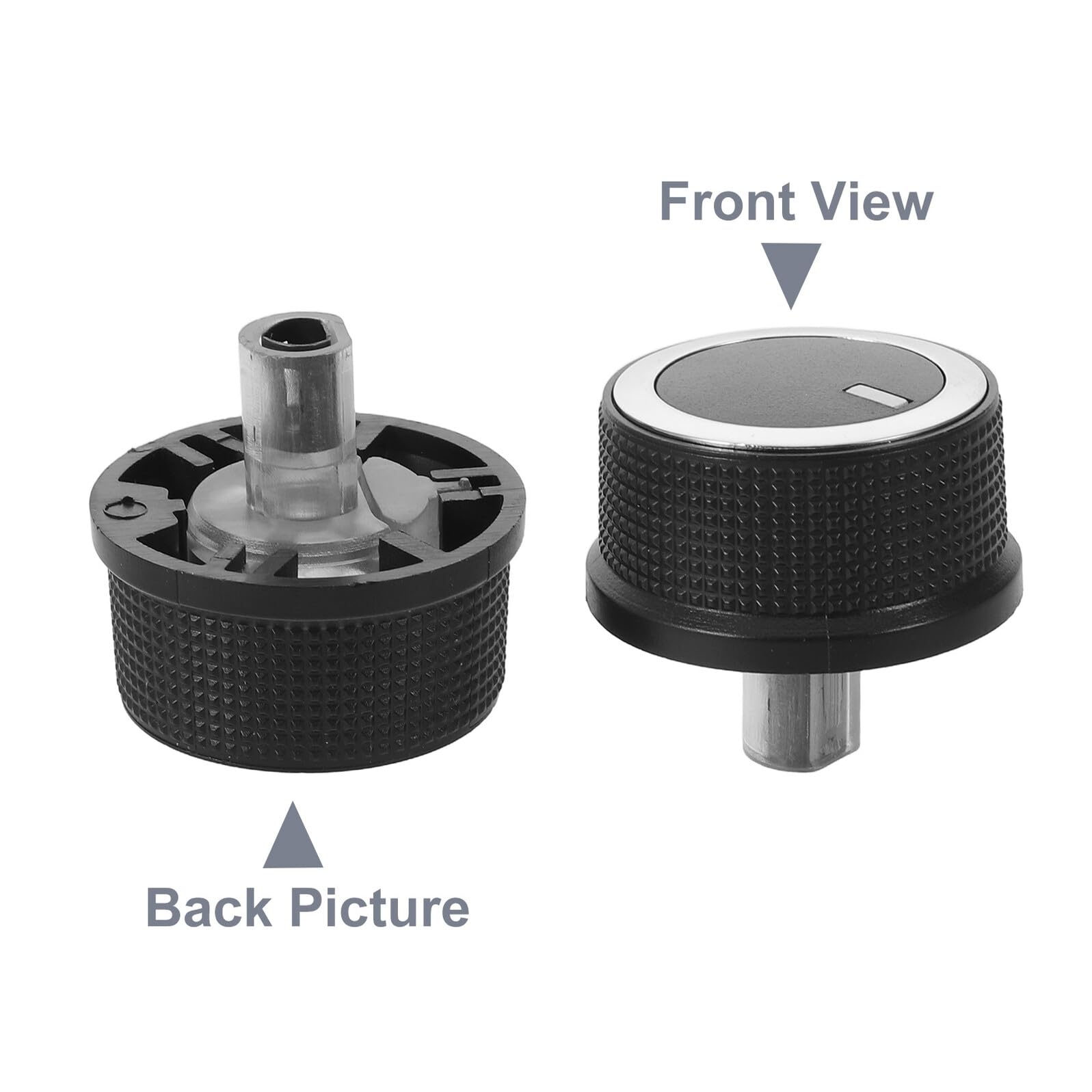 Toyvian 2 Pièces Bouton de Contrôle de Température Installation Directe 2008-2017 Réglage Rapide, Matériau Plastique et Aluminium Solide pour Climatisation Voiture