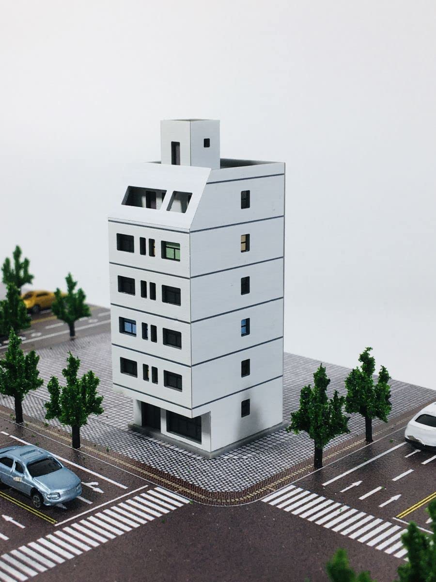 BENME SHF Scale Small high-Rise Color Apartment Building Model-1:300 (White)