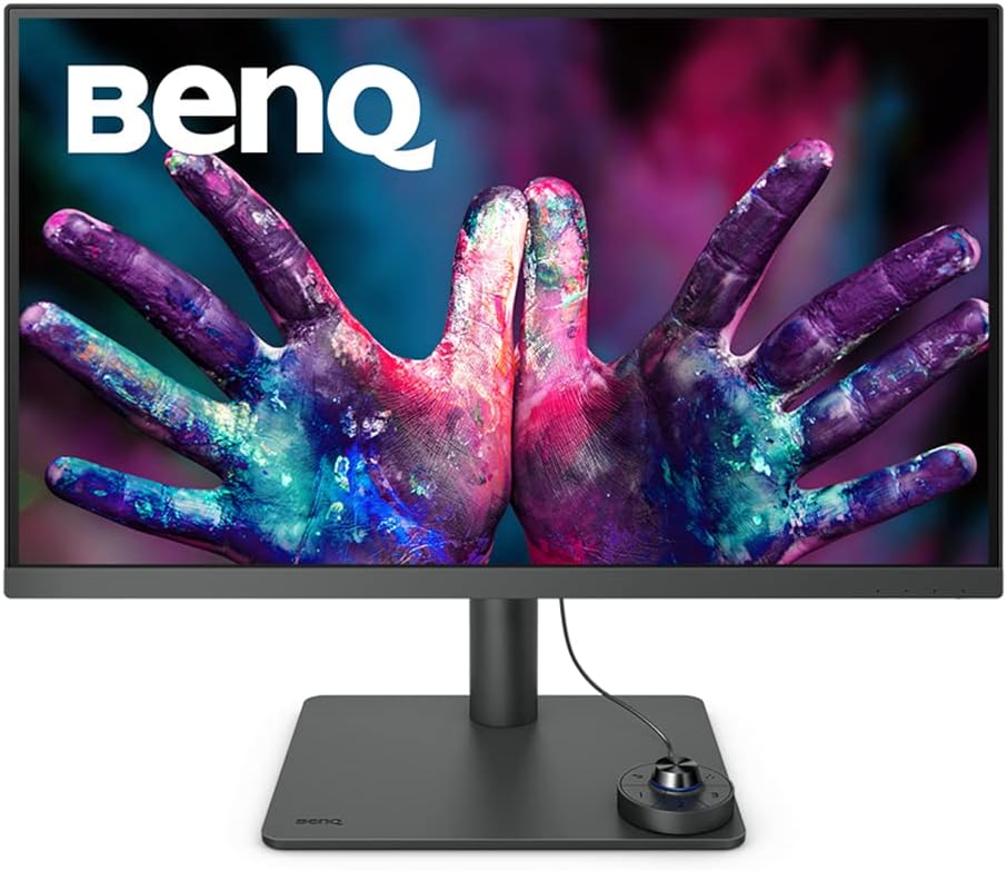 BenQ PD2705U 4K 27” Monitor for Designer, IPS, AQCOLOR, 99% sRGB, 99% Rec. 709, Delta E ≤ 3, Factory Calibrated, Uniformity, 65W USB-C, HDMI, DP, KVM, Compatible with MacBook