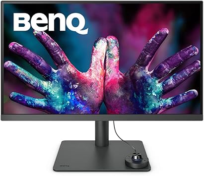 BenQ PD2705U 4K 27” Monitor for Designer, IPS, AQCOLOR, 99% sRGB, 99% Rec. 709, Delta E ≤ 3, Factory Calibrated, Uniformity, 65W USB-C, HDMI, DP, KVM, Compatible with MacBook