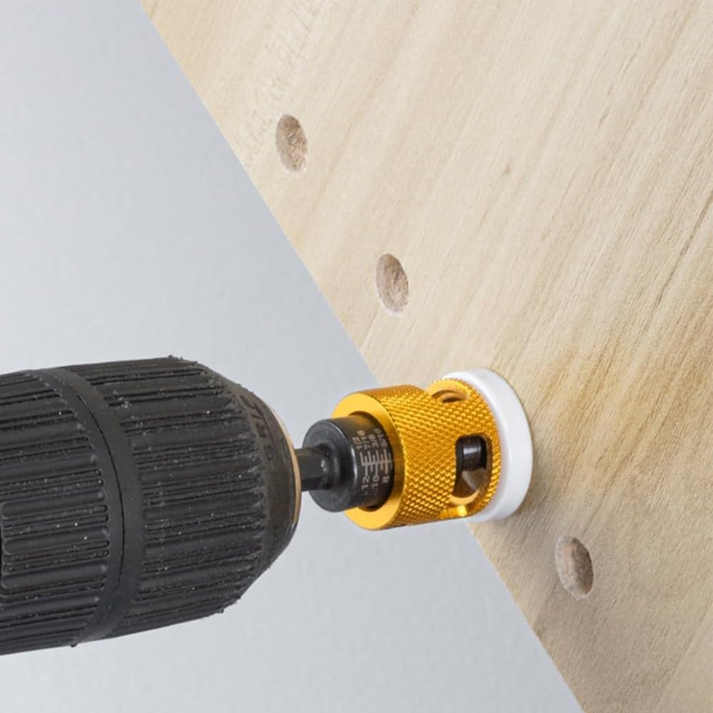 5 Stück Senkbohrer Set für Holz Mit Verstellbarem Tiefenanschlag Senker-Bohrer-Set für Holzverarbeitung Kunststoff