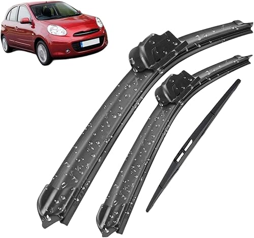 Juego de limpiaparabrisas delantero y trasero para Nissan Micra March K13 2010-2015 21+14+12 pulgadas