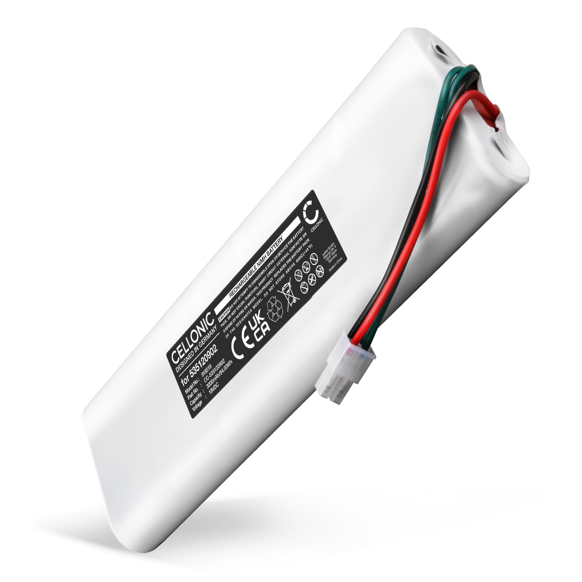 CELLONIC 1x Batería para Jardín Compatible con Husqvarna Automower 230 ACX, Automower 220 AC, Automower 220AC, 535120901 - (3000mAh, 18V)