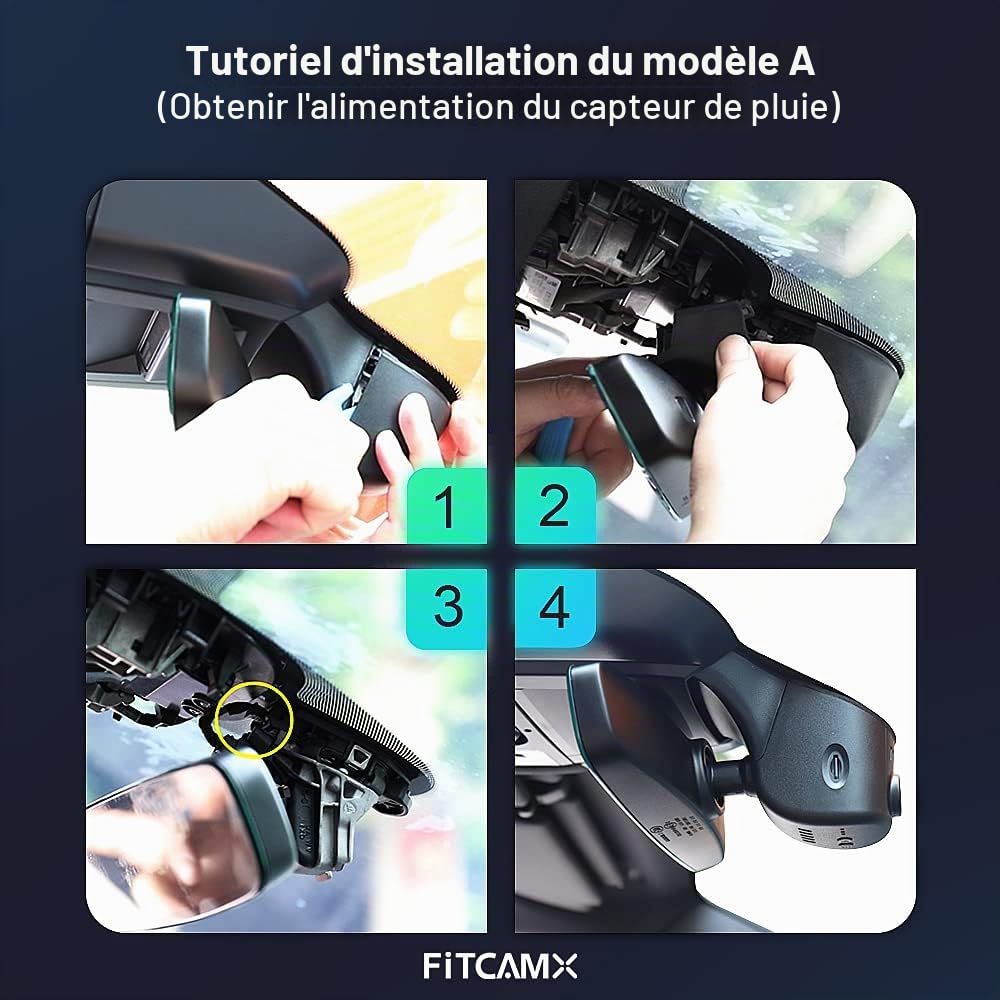 Fitcamx Dashcam Compatible avec Porsche 911(992), Cayenne (9YA 9Y0 9Y3), Panamera (971) et Taycan(modèle A), 2160P 4K OEM WiFi Caméra de Voiture, Mode Parking, G-Senseur, Vision Nocturne,Carte 64 Go