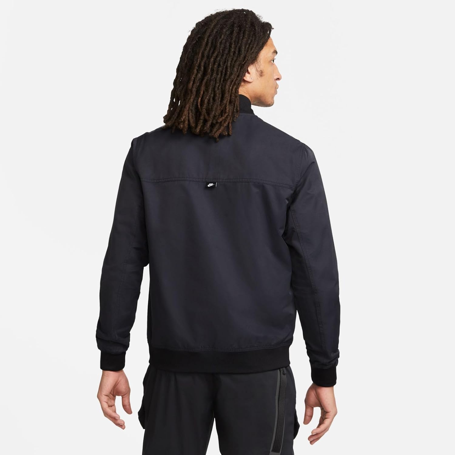 Nike Sportswear Sport Essentials Men's Woven Unlined Bomber Jacket (as1, alpha, l, regular, regular, Black/White) - Image 3
