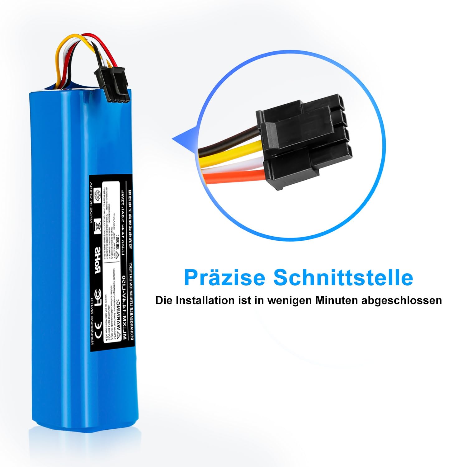 Batterie de rechange, 14,4 V, 5000 mAh, pour Mi Robot Vacuum-Mop 1C/1S