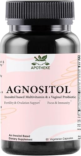 AGNOSITOL Vitamina prenatal, probiótico vaginal con bacterias SMART, fertilidad, ovulación y apoyo de SOP, equilibrio hormonal y suplemento de salud