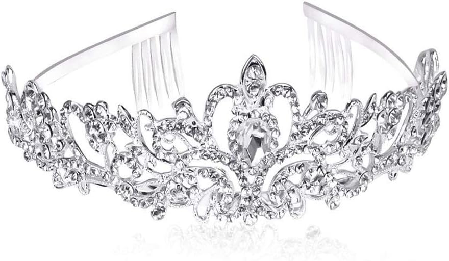 Tiara Crown Crystal Tiaras Bride Wedding Crowns Rhinestone Queen Tiaras Hair Accessories for Women Girls Princess Headband Birthday Headbands for Prom Bridal Party for Adults - Image 5
